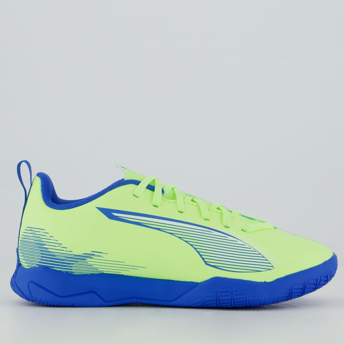 Chuteira Puma Ultra 5 Play Futsal Juvenil Verde Verde/Azul 1