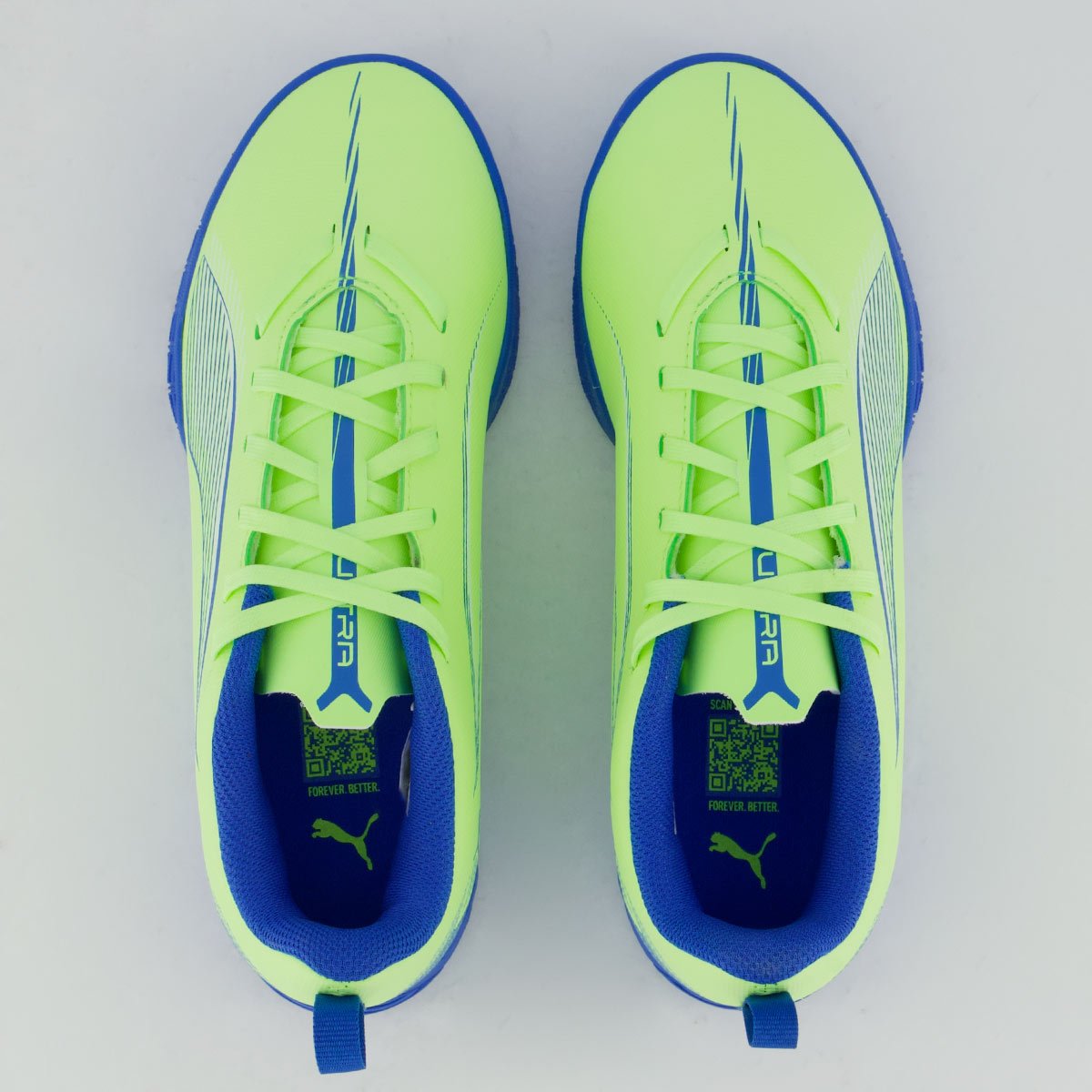 Chuteira Puma Ultra 5 Play Futsal Juvenil Verde Verde/Azul 4