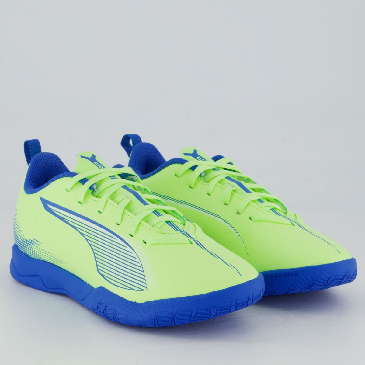 Chuteira Puma Ultra 5 Play Futsal Juvenil Verde Verde/Azul 2