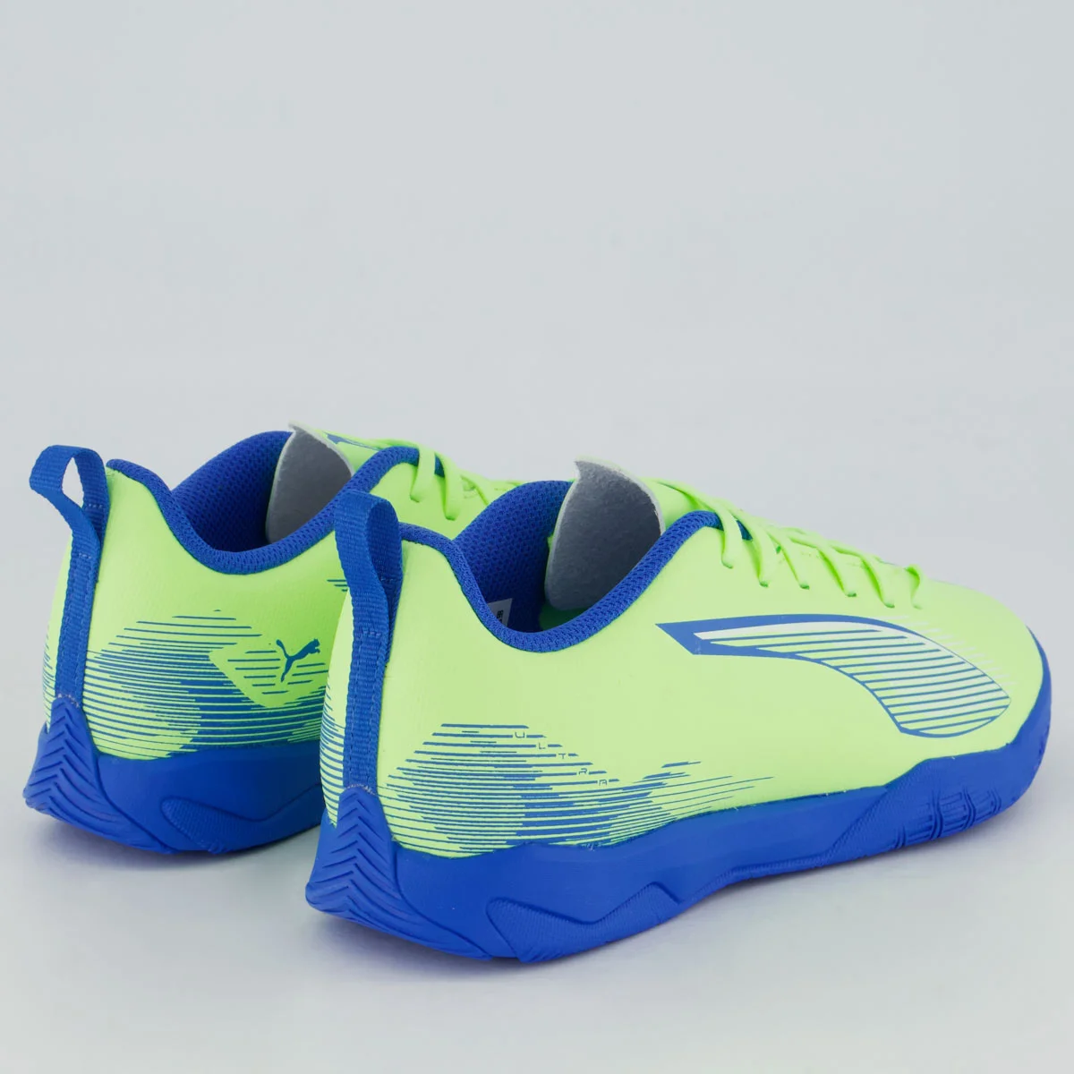 Chuteira Puma Ultra 5 Play Futsal Juvenil Verde Verde/Azul 3