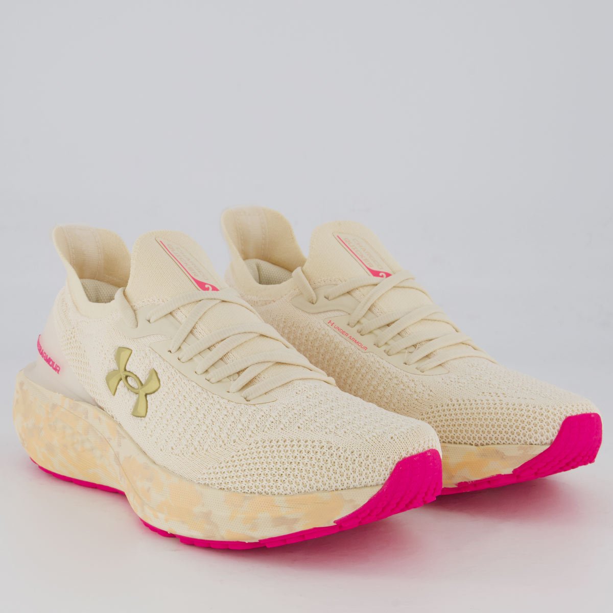 Tênis Under Armour Charged Great Feminino Off White e Rosa White/Rosa 2