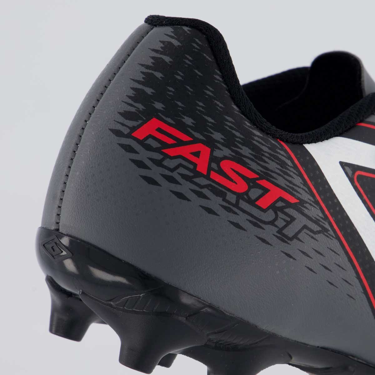 Chuteira Umbro Fast II Campo Juvenil Cinza e Preto Cinza/Preto 6