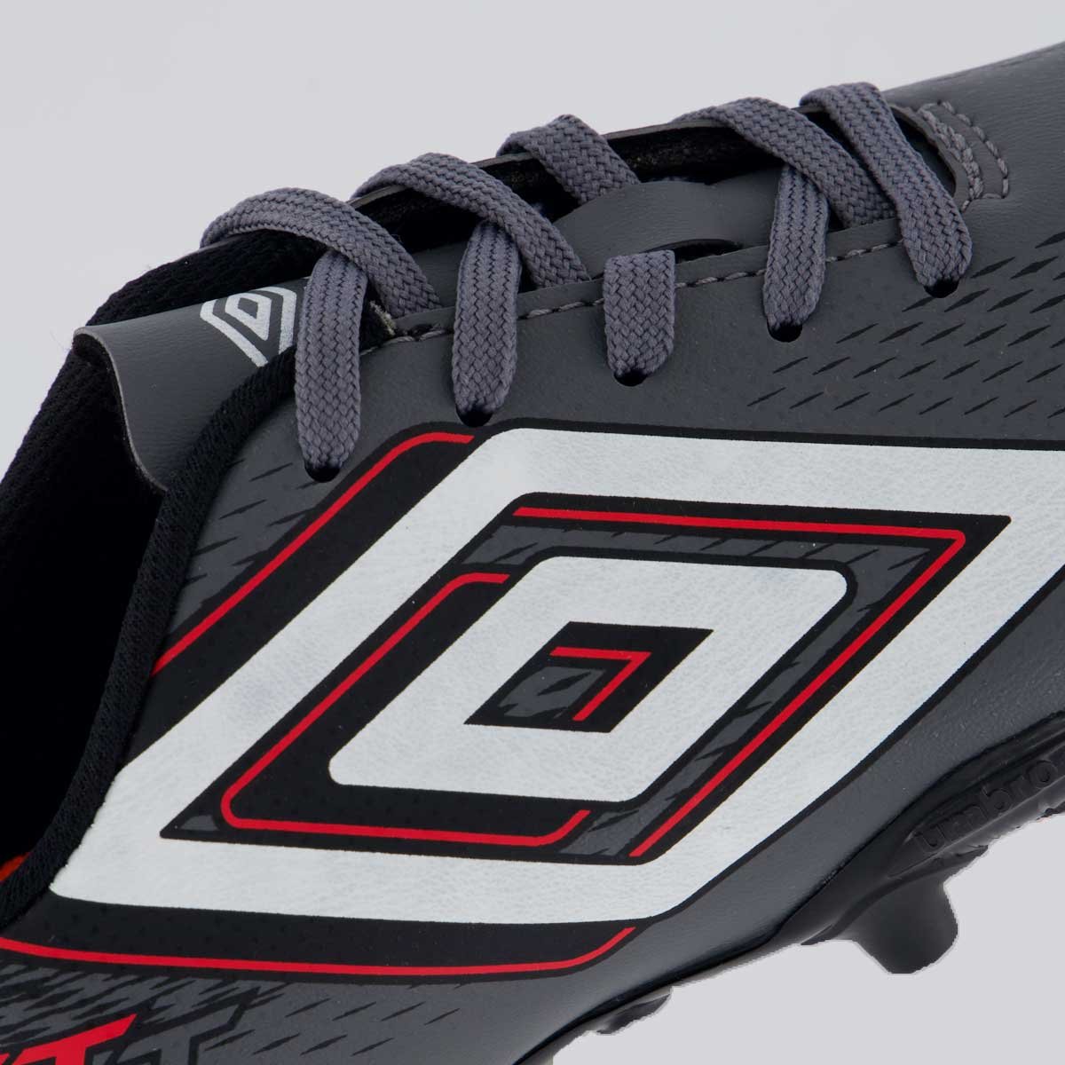 Chuteira Umbro Fast II Campo Juvenil Cinza e Preto Cinza/Preto 7