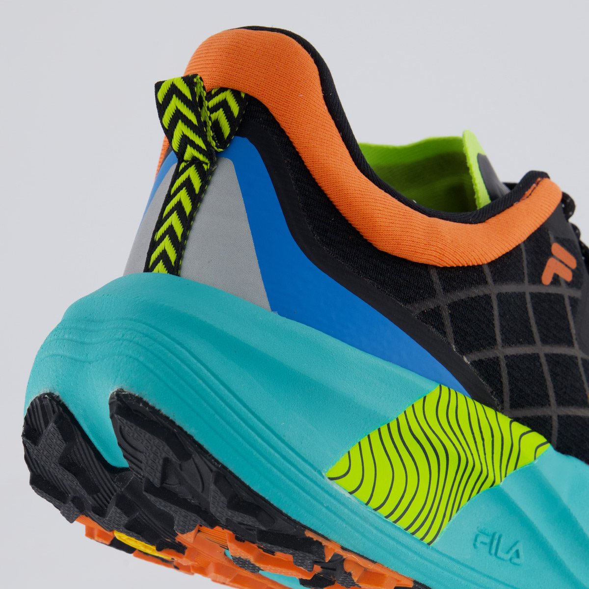 Tenis Fila Racer Skytrail Preto e Laranja Preto/Verde/Laranja 6