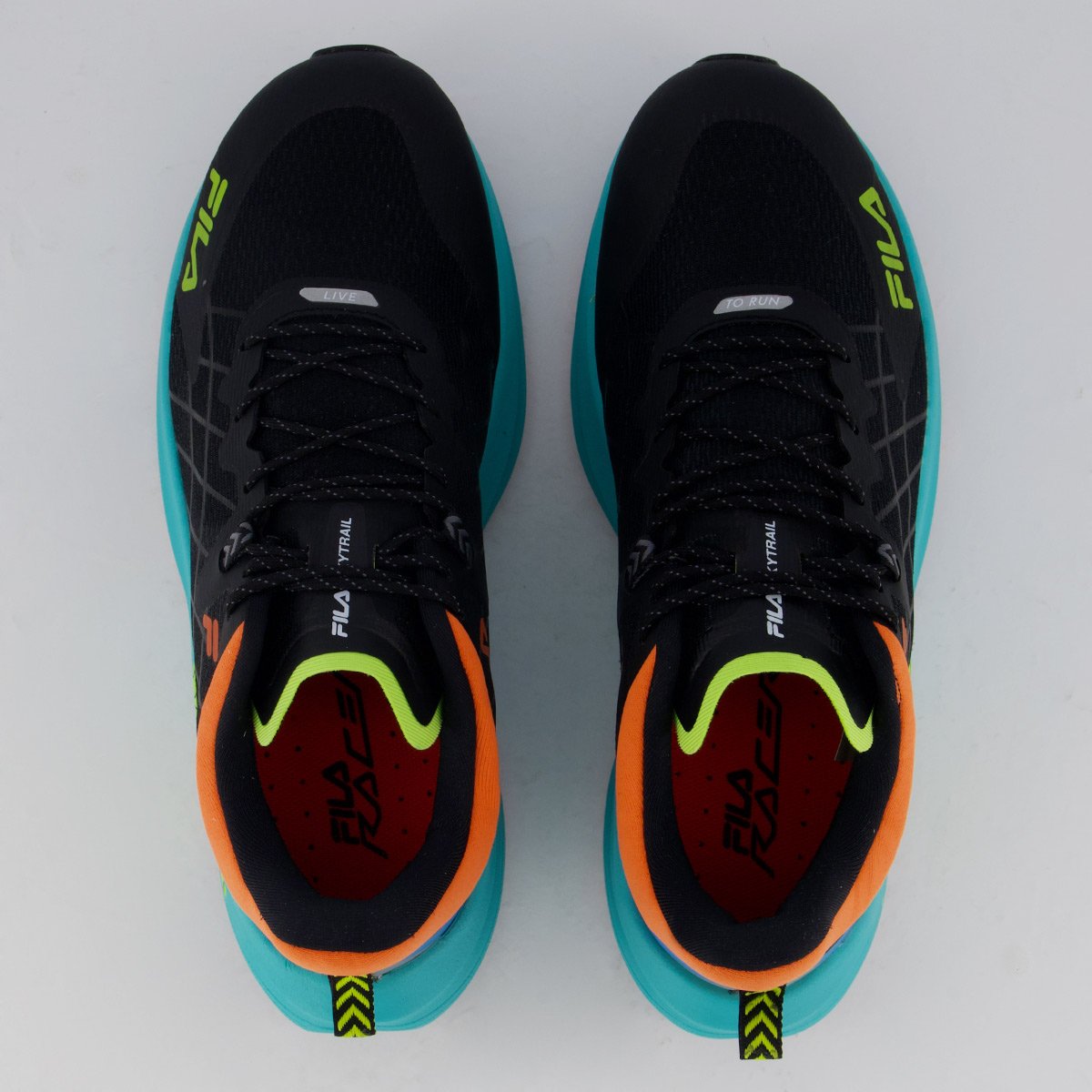 Tenis Fila Racer Skytrail Preto e Laranja Preto/Verde/Laranja 4