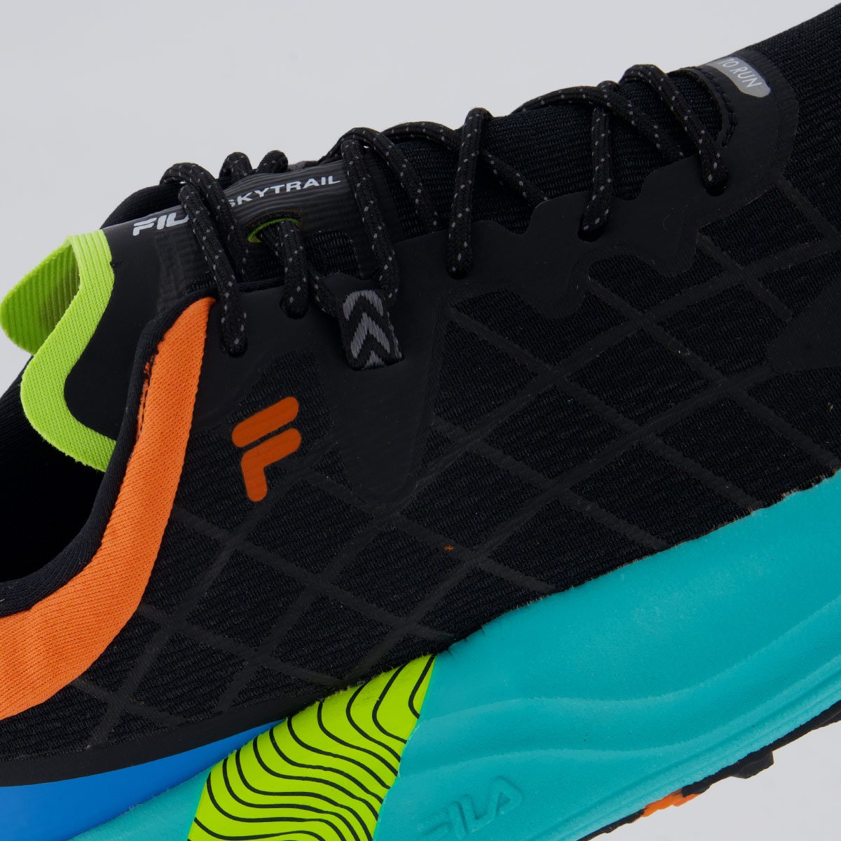 Tenis Fila Racer Skytrail Preto e Laranja Preto/Verde/Laranja 7