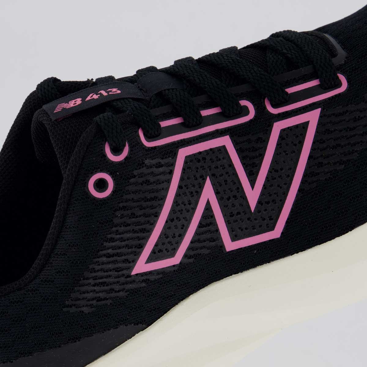 Tênis New Balance 413 V3 Feminino Preto e Rosa Preto/Rosa 7