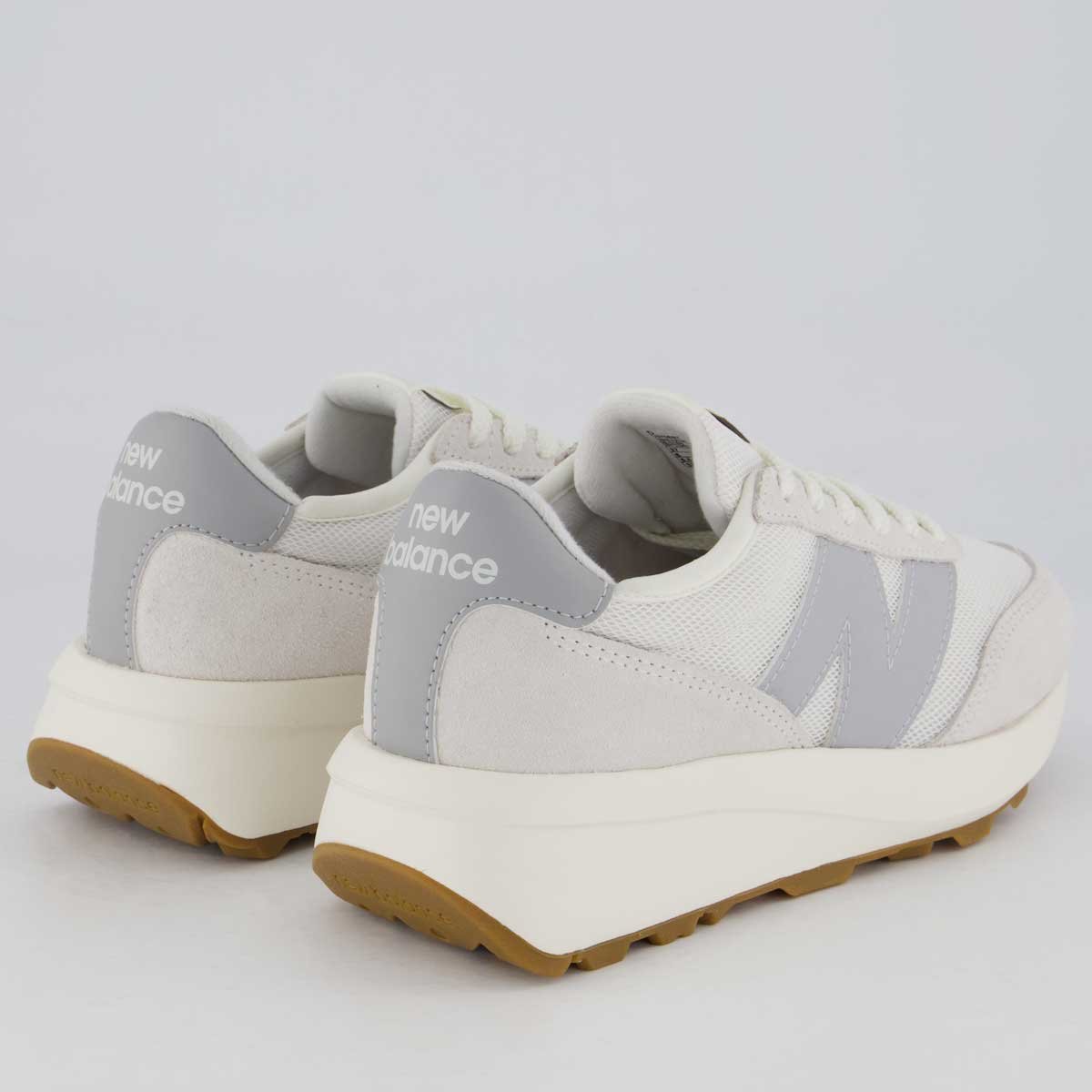 Tênis New Balance 370 V1 Feminino Off White e Cinza White/Cinza 3