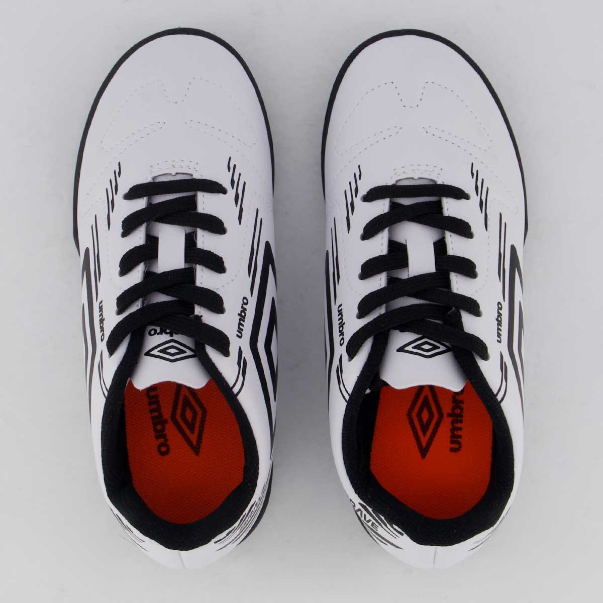 Chuteira Umbro Brave Society Juvenil Branco Branco/Preto 4