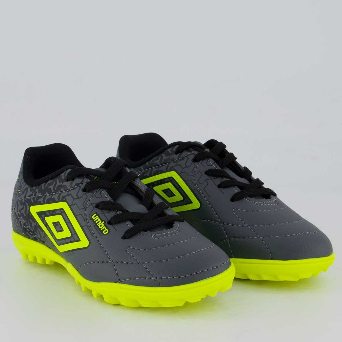 Chuteira Umbro Class Neo Society Juvenil Cinza e Verde Cinza/Verde 2