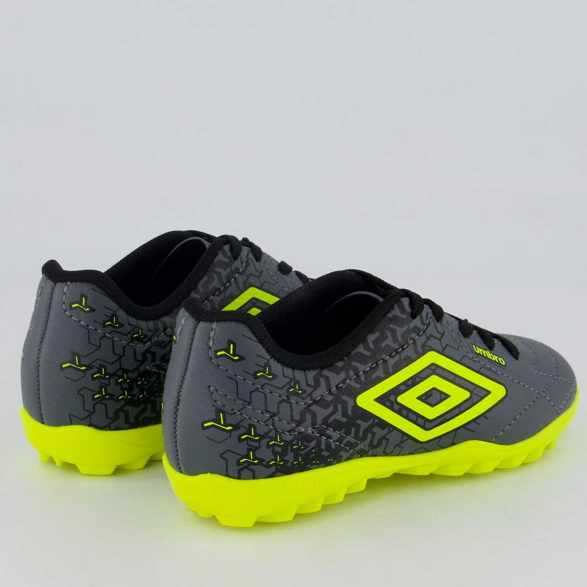 Chuteira Umbro Class Neo Society Juvenil Cinza e Verde Cinza/Verde 3