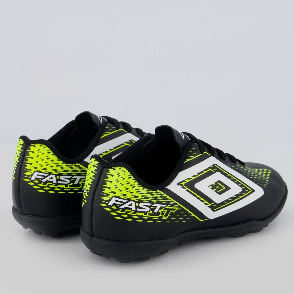 Chuteira Umbro Fast II Society Juvenil Preta Preto/Verde 3