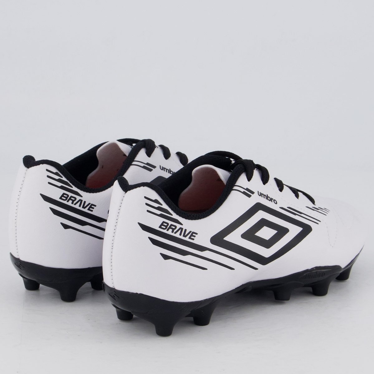 Chuteira Umbro Brave Campo Juvenil Branca e Preta Branco/Preto 3