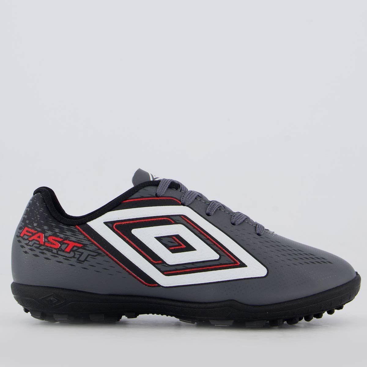 Chuteira Umbro Fast II Society Juvenil Cinza