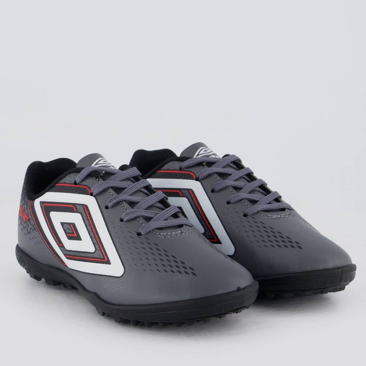 Chuteira Umbro Fast II Society Juvenil Cinza Cinza 2