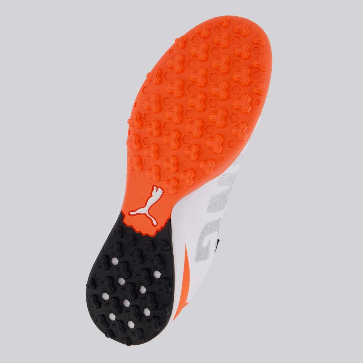 Chuteira Puma King Match TT Society Branca e Laranja Branco/Laranja 5