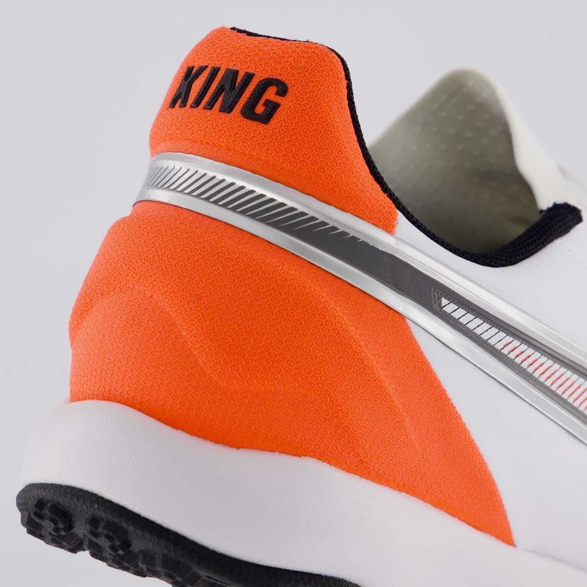 Chuteira Puma King Match TT Society Branca e Laranja Branco/Laranja 6