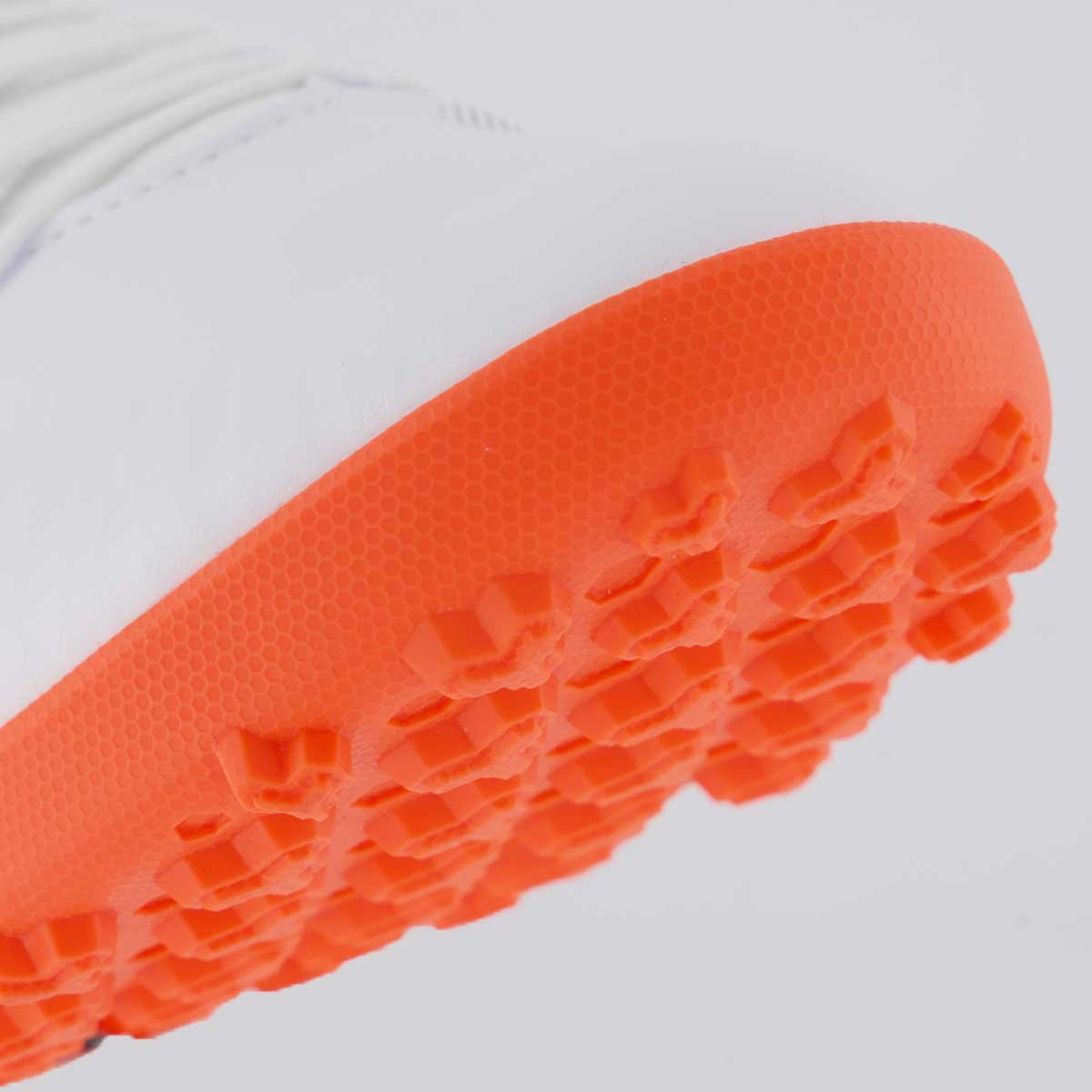 Chuteira Puma King Match TT Society Branca e Laranja Branco/Laranja 8
