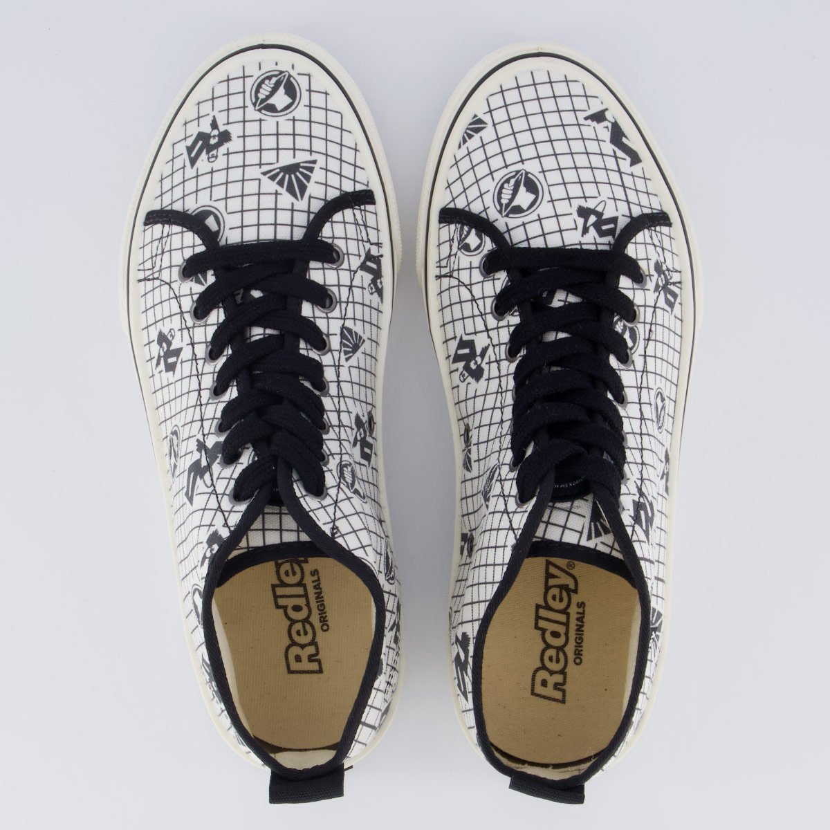 Tênis Redley Cano Médio Print Branco e Preto Branco/Preto 4