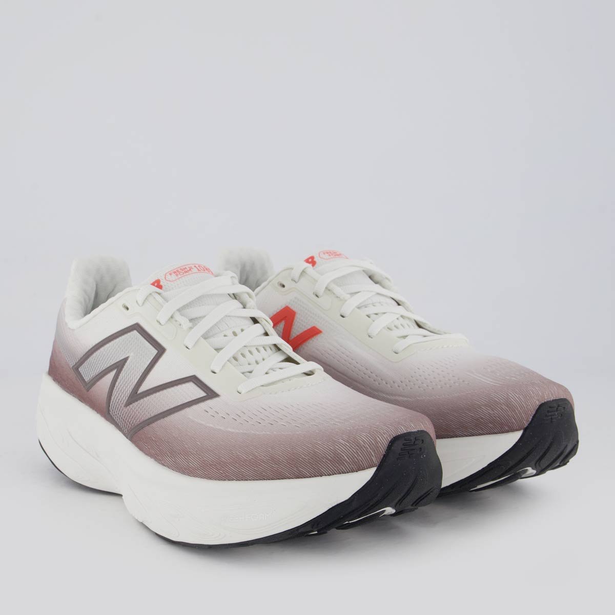 Tênis New Balance Fresh Foam X 1080 V14 Branco e Marrom Branco/Marrom 2