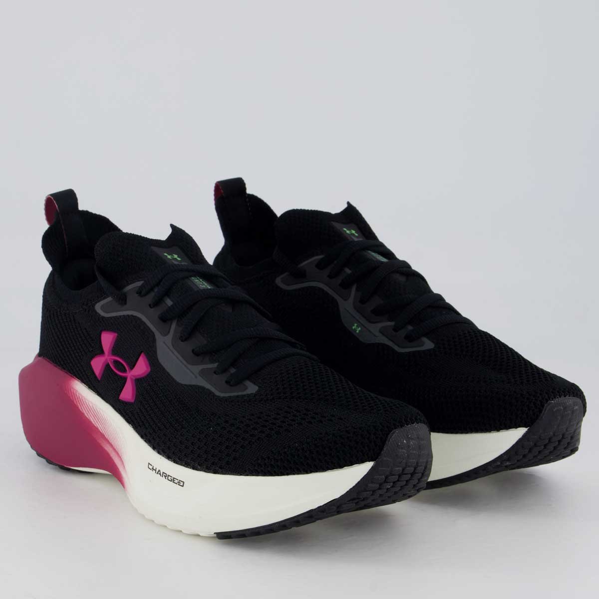 Tênis Under Armour Charged Slight 3 SE Feminino Preto e Roxo Preto/Roxo 2