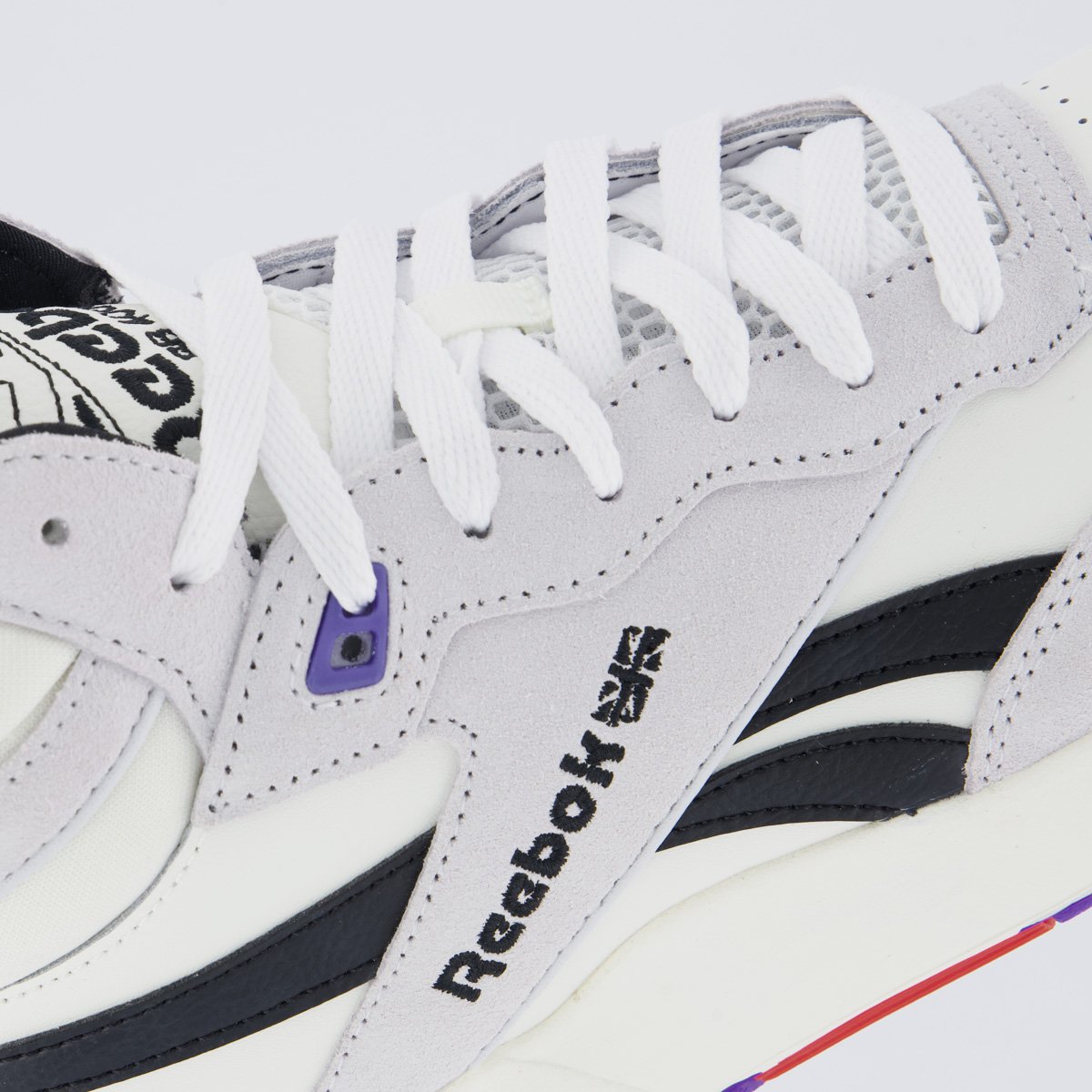 Tênis Reebok BB 4000 II Mid Off White e Roxo Off White/Preto 7