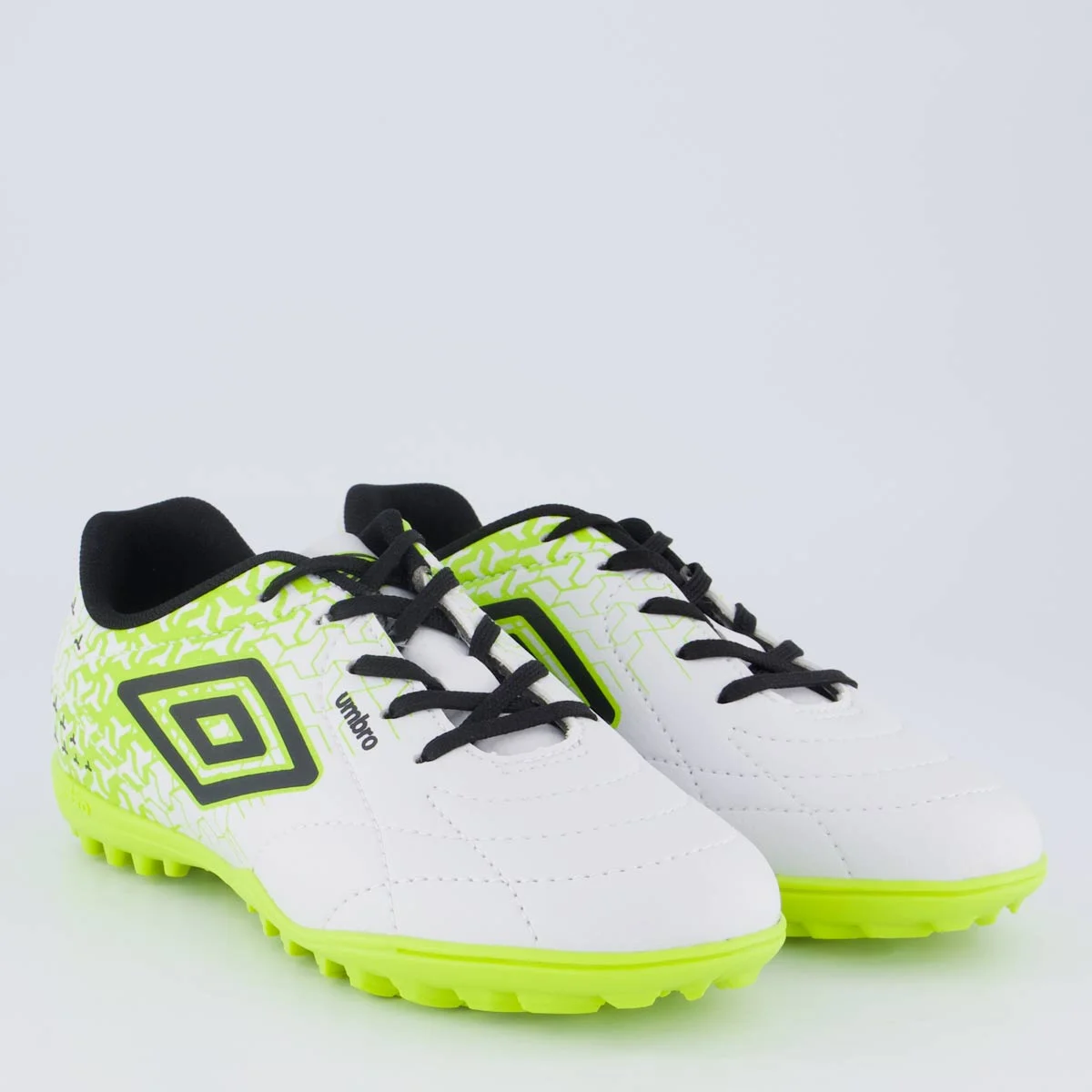 Chuteira Umbro Class Neo Society Juvenil Branca Branco/Amarelo/Preto 2