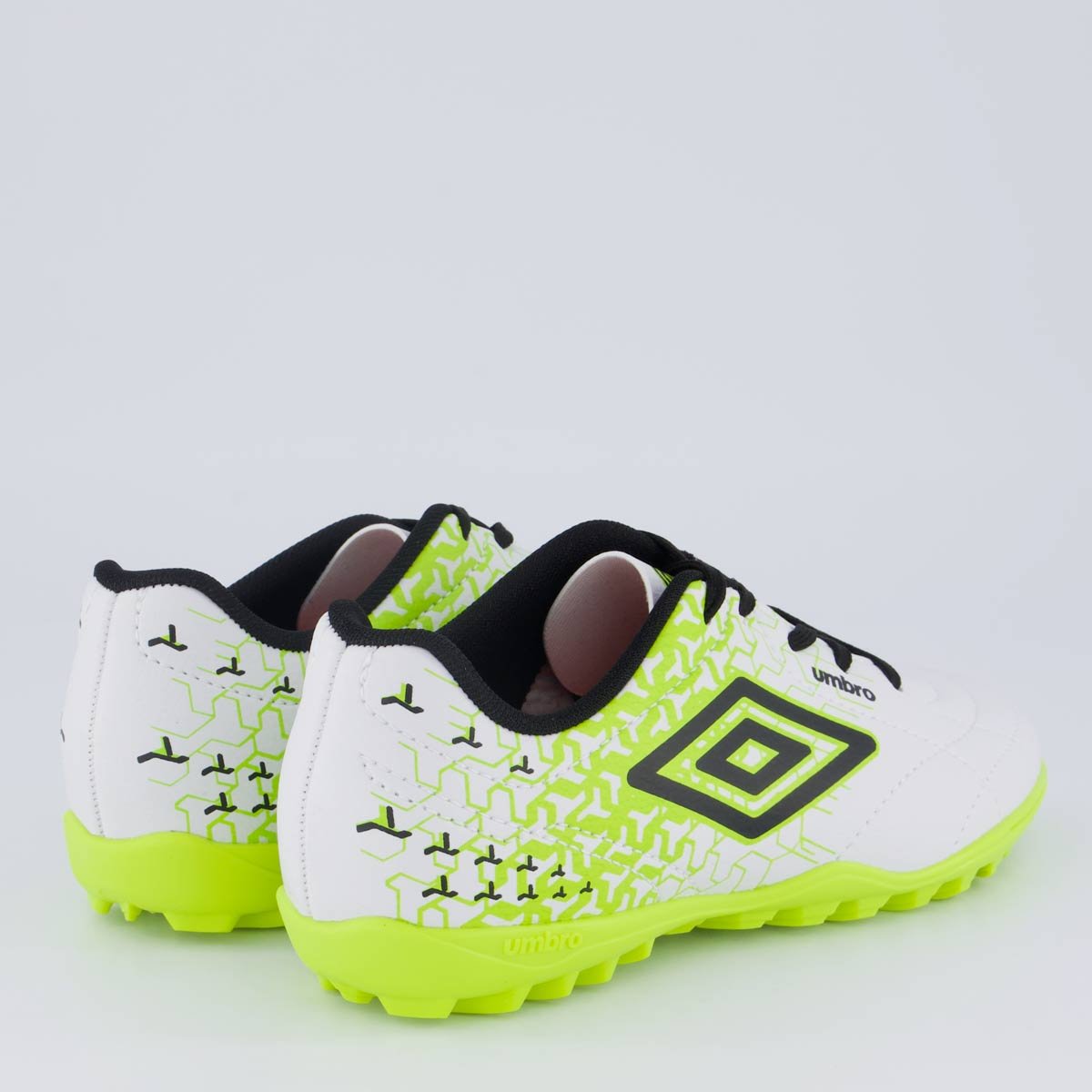 Chuteira Umbro Class Neo Society Juvenil Branca Branco/Amarelo/Preto 3