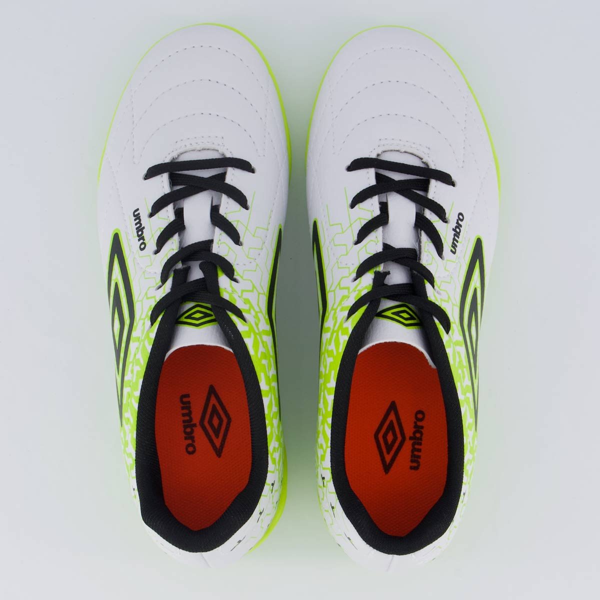 Chuteira Umbro Class Neo Society Juvenil Branca Branco/Amarelo/Preto 4