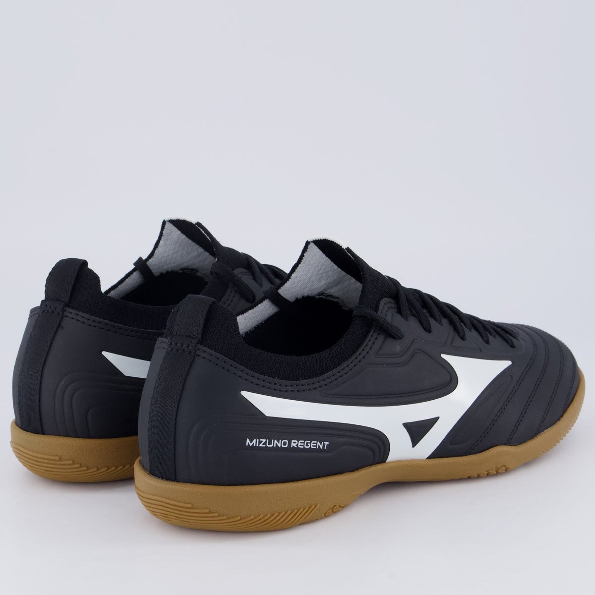 Chuteira Mizuno Regent IN Futsal Preta e Branca Preto/Branco 3