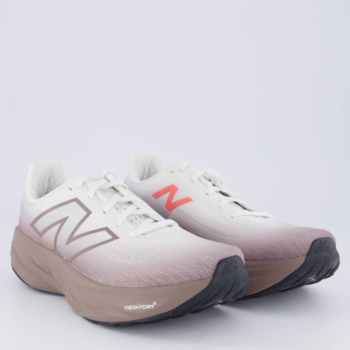 Tênis New Balance Fresh Foam X 1080 V14 Feminino Branco e Marrom Branco/Marrom 2