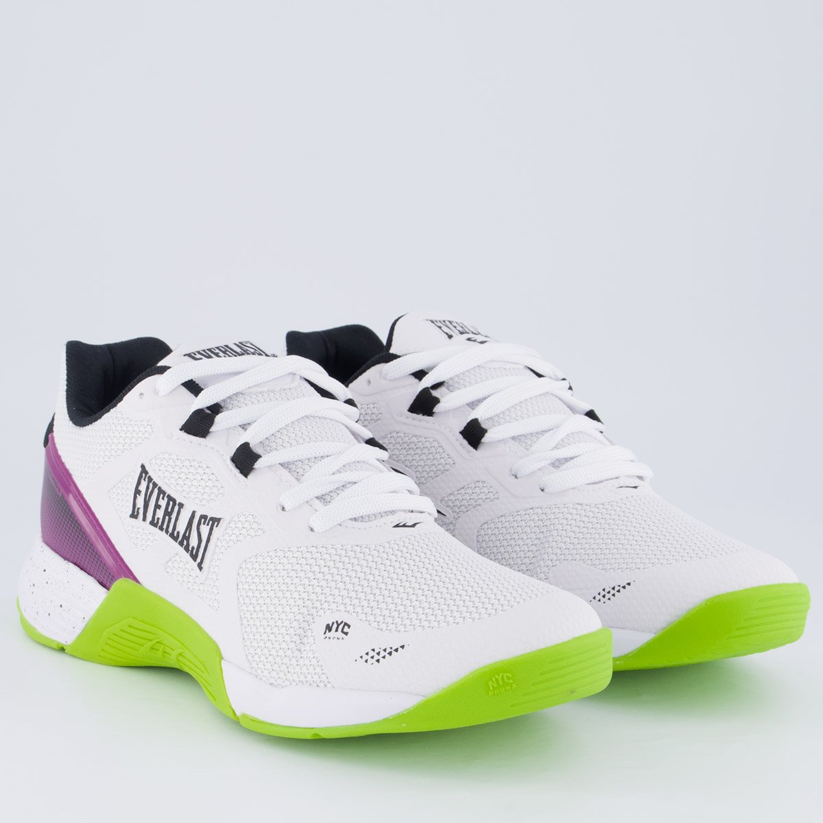 Tênis Everlast Climber Pro 3 Branco e Verde Branco/Verde/Roxo 2