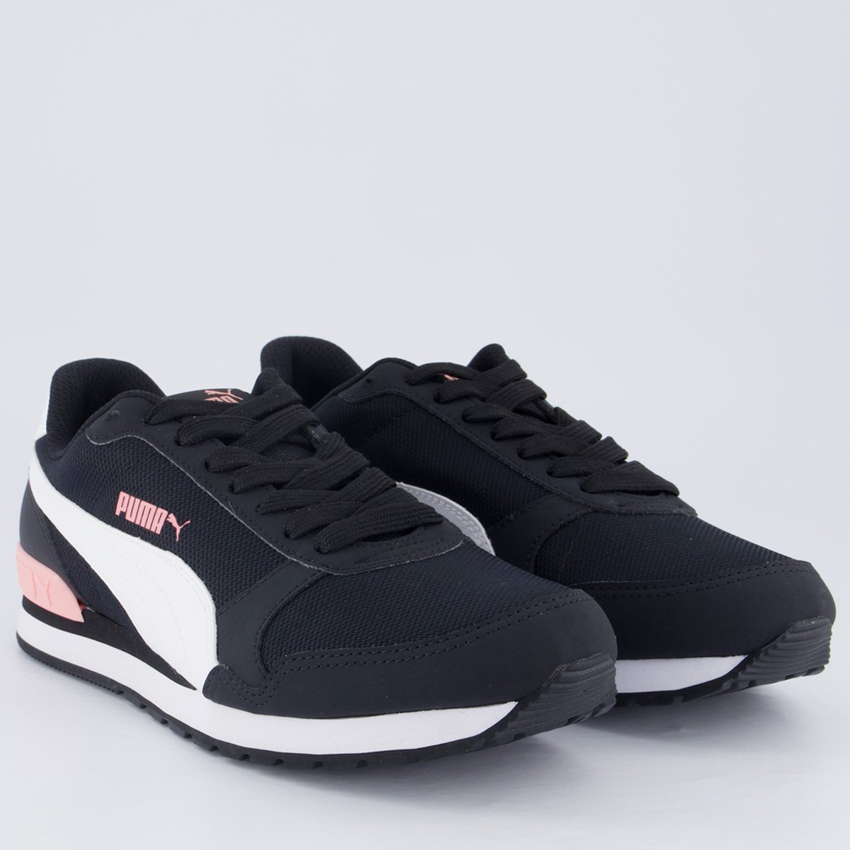 Tênis Puma ST Runner V2 SN BDP Feminino Preto Preto/Branco/Rosa 2