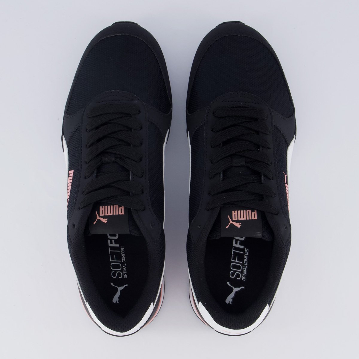 Tênis Puma ST Runner V2 SN BDP Feminino Preto Preto/Branco/Rosa 4