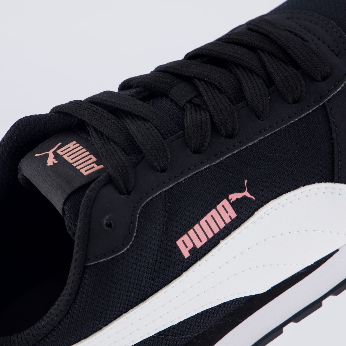 Tênis Puma ST Runner V2 SN BDP Feminino Preto Preto/Branco/Rosa 7