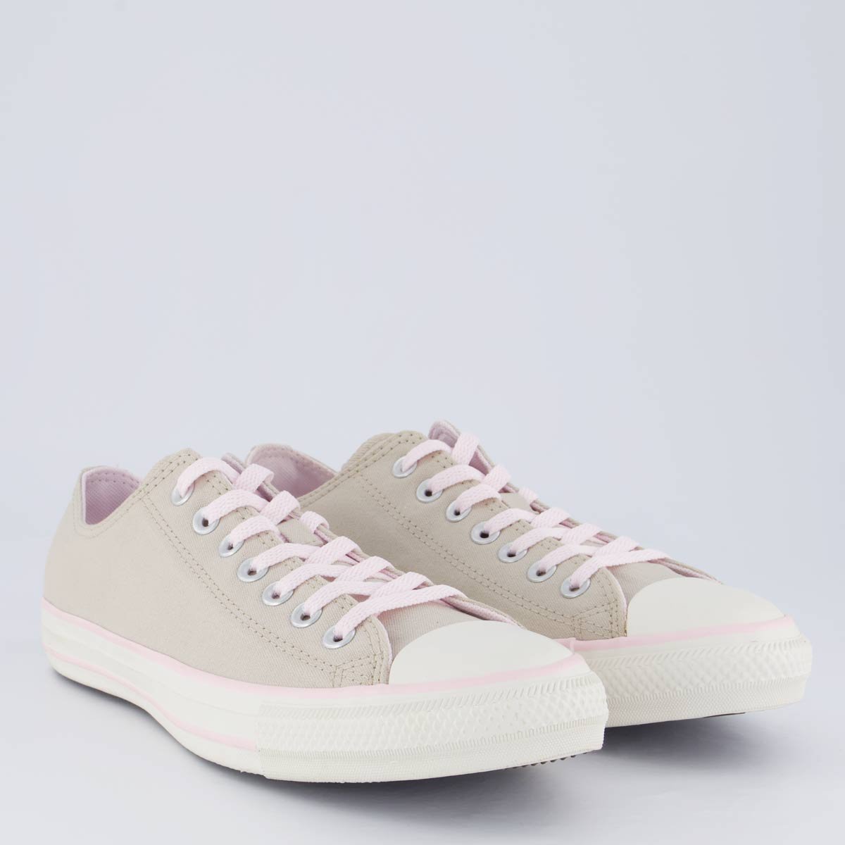 Tênis Converse All Star CT Bege e Rosa Bege 2