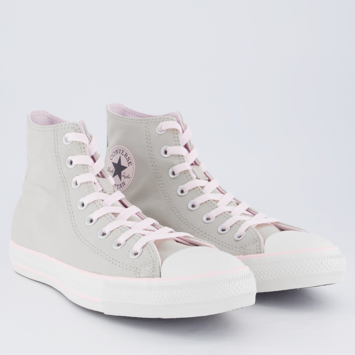 Tênis Converse All Star CT Cano Alto Bege e Rosa Bege 2