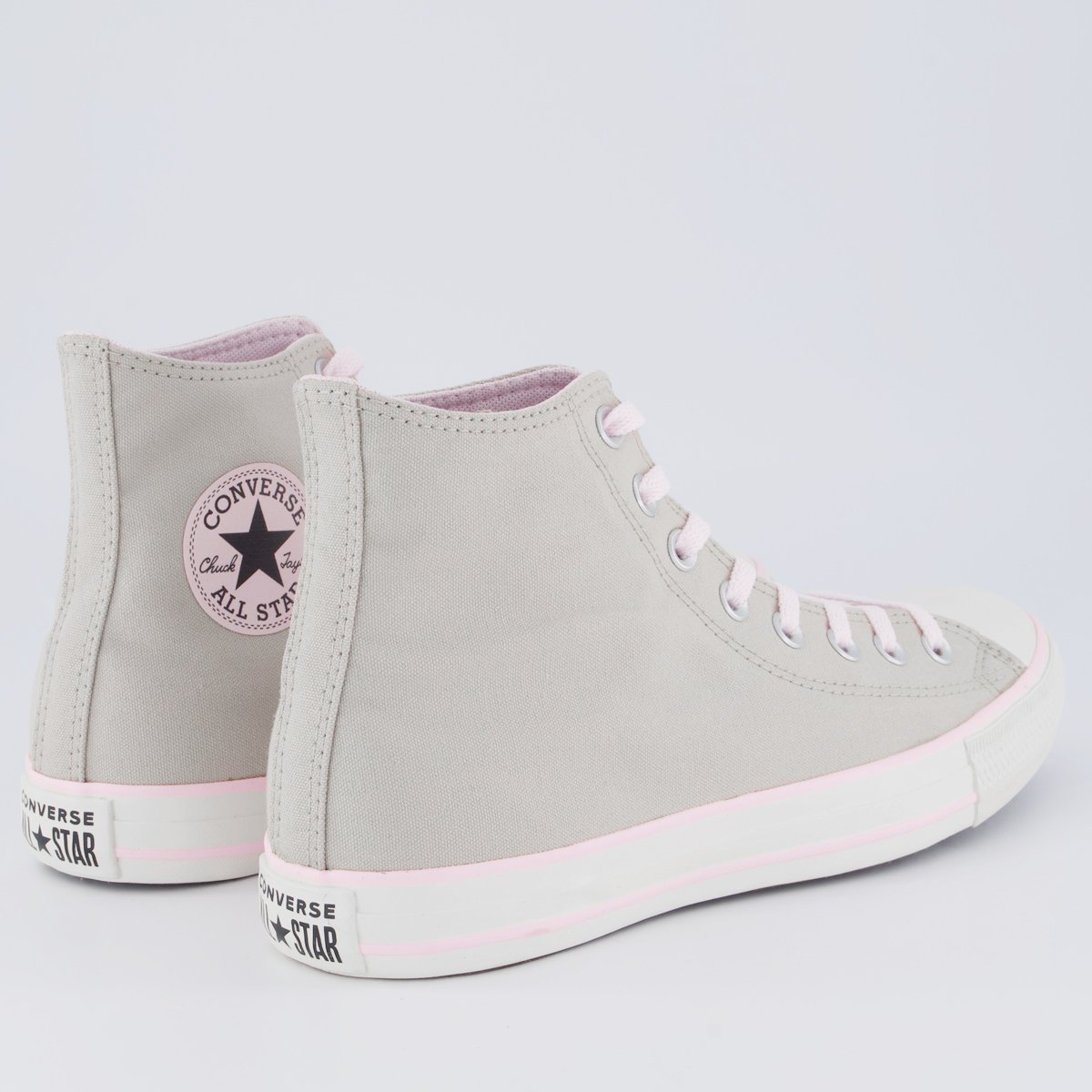 Tênis Converse All Star CT Cano Alto Bege e Rosa Bege 3
