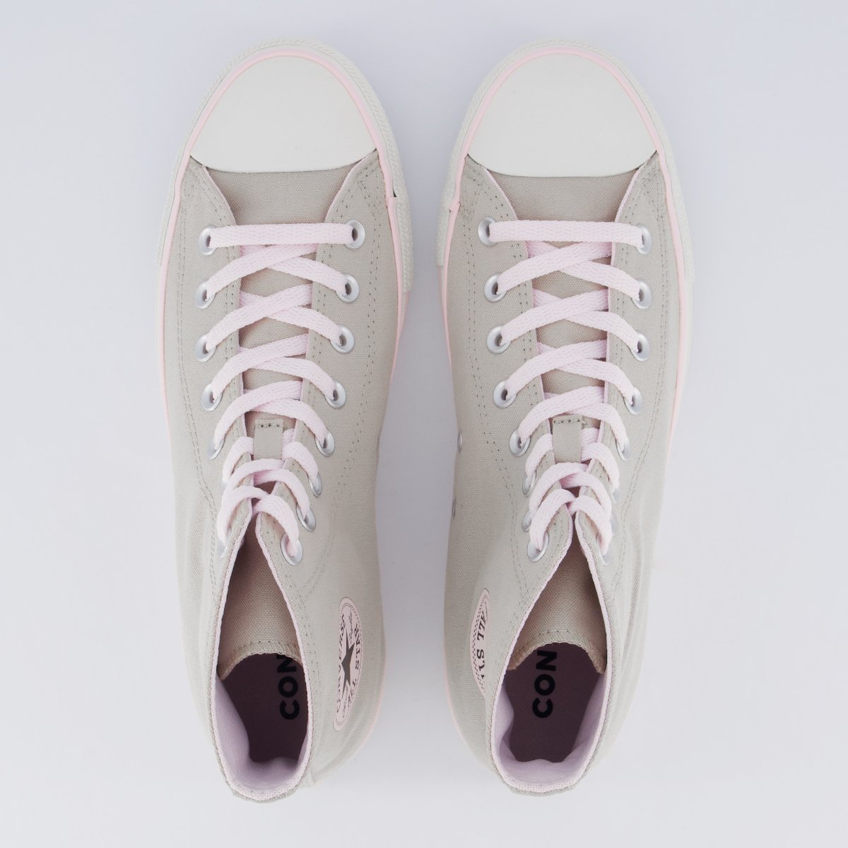 Tênis Converse All Star CT Cano Alto Bege e Rosa Bege 4