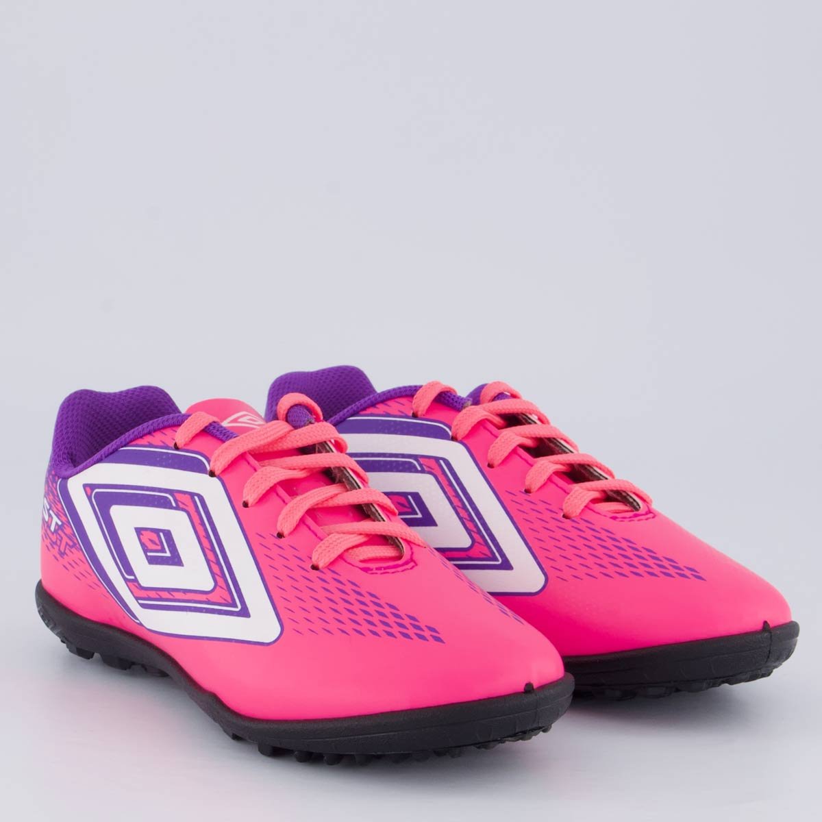 Chuteira Umbro Fast II Society Juvenil Rosa e Roxa Rosa/Roxo 2