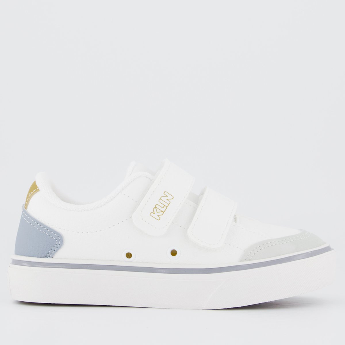 Tênis Klin Freestyle Mini Sem Cadarço Infantil Branco e Azul