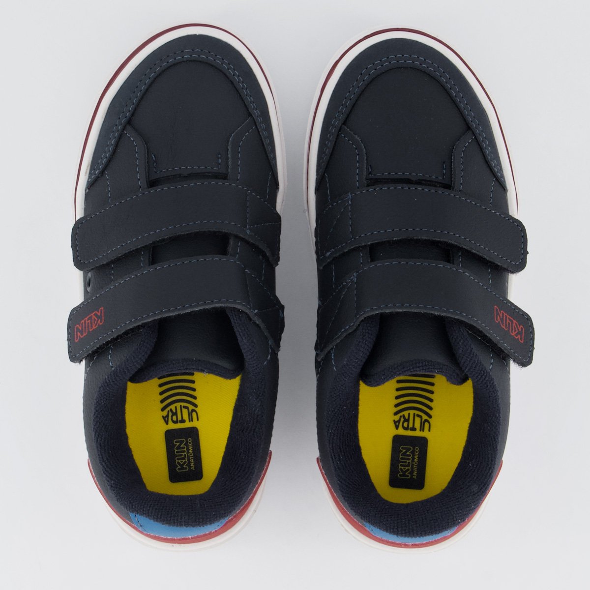 Tênis Klin Freestyle Mini Infantil Sem Cadarço Mar Preto/Vermelho 4