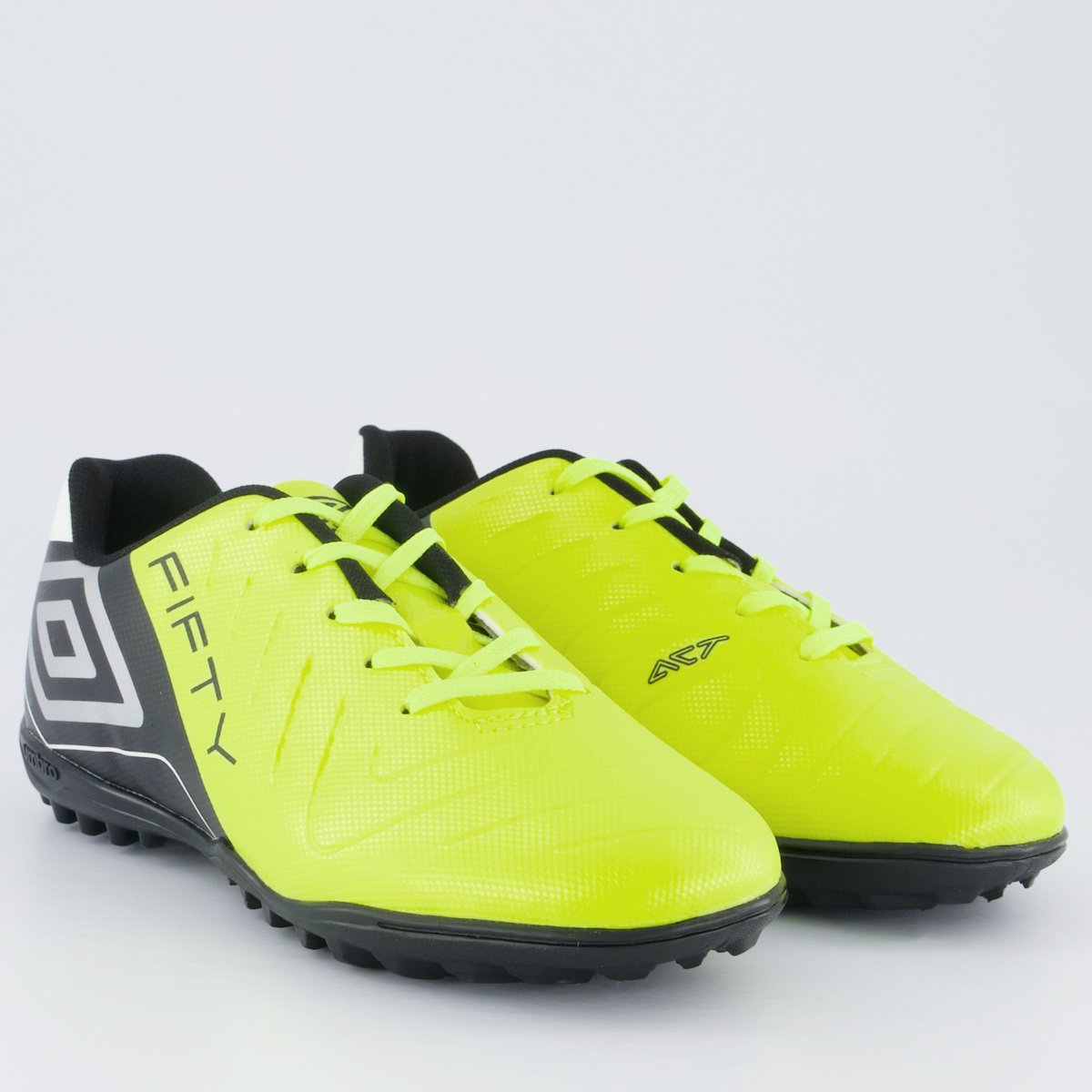 Chuteira Umbro Fifty VI Juvenil Society Amarela e Amarelo/Preto 2