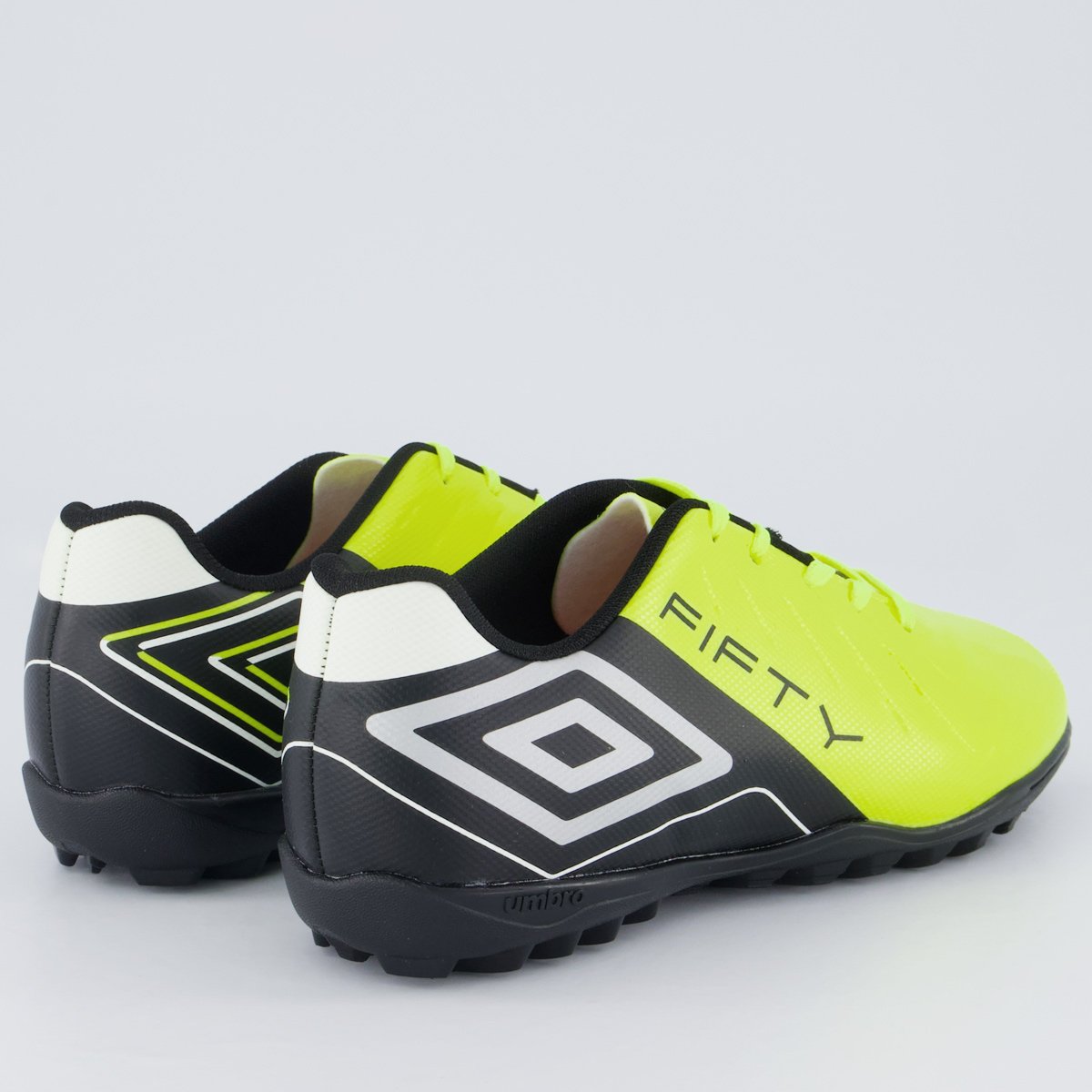 Chuteira Umbro Fifty VI Juvenil Society Amarela e Amarelo/Preto 3