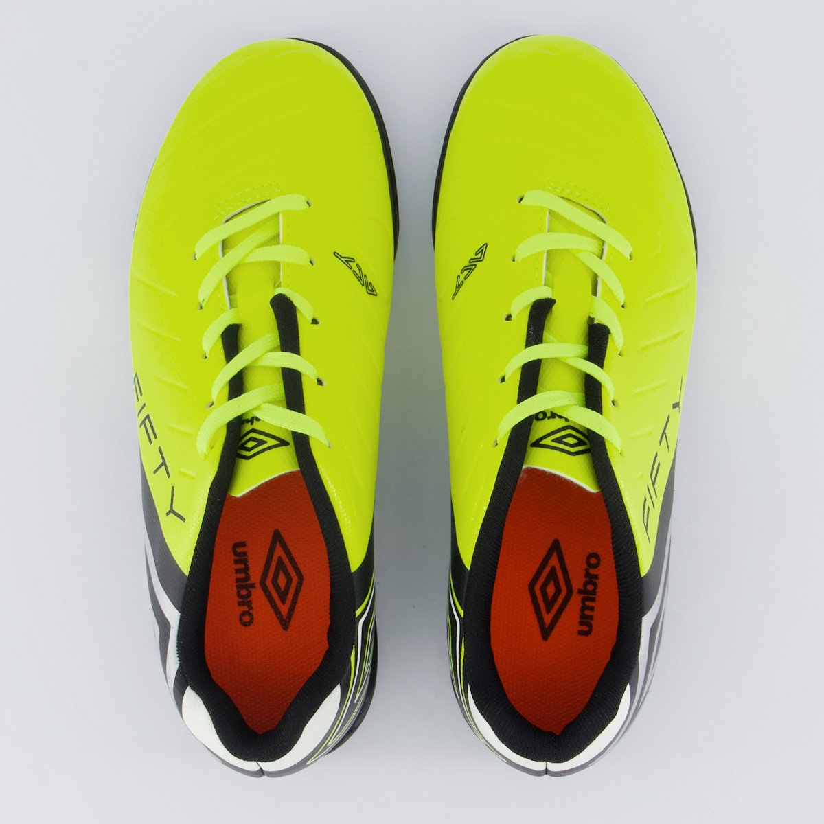 Chuteira Umbro Fifty VI Juvenil Society Amarela e Amarelo/Preto 4