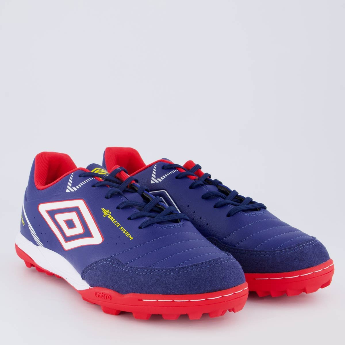 Chuteira Umbro Neo-Confort Society Azul e Vermelho Azul/Vermelho 2
