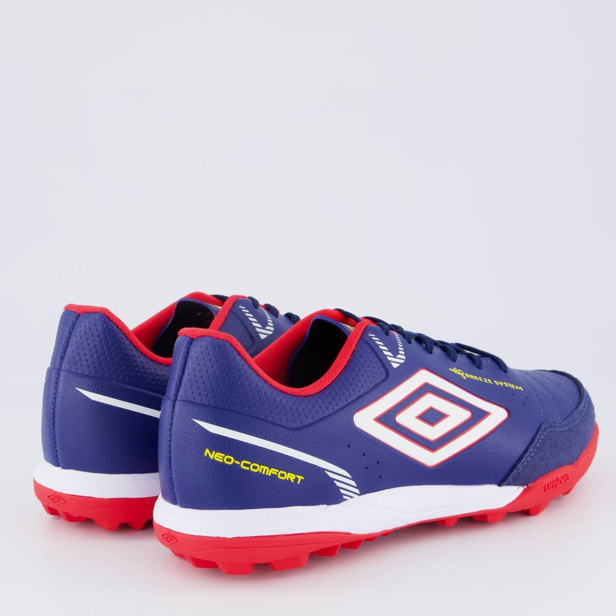 Chuteira Umbro Neo-Confort Society Azul e Vermelho Azul/Vermelho 3