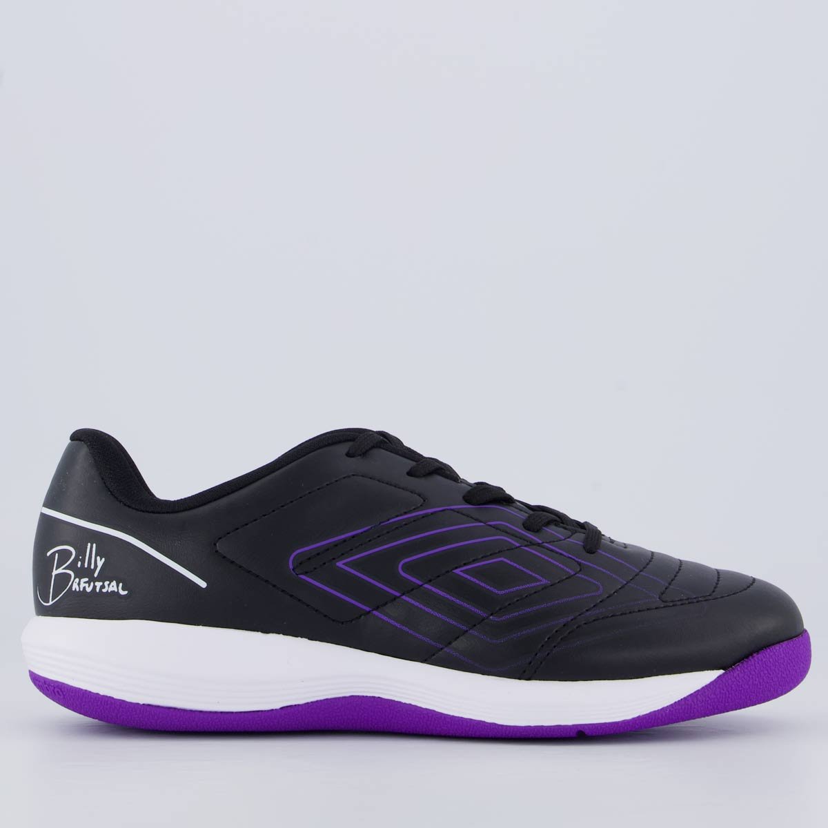 Chuteira Umbro BR Futsal Juvenil Preta e Roxa Preto/Roxo 1