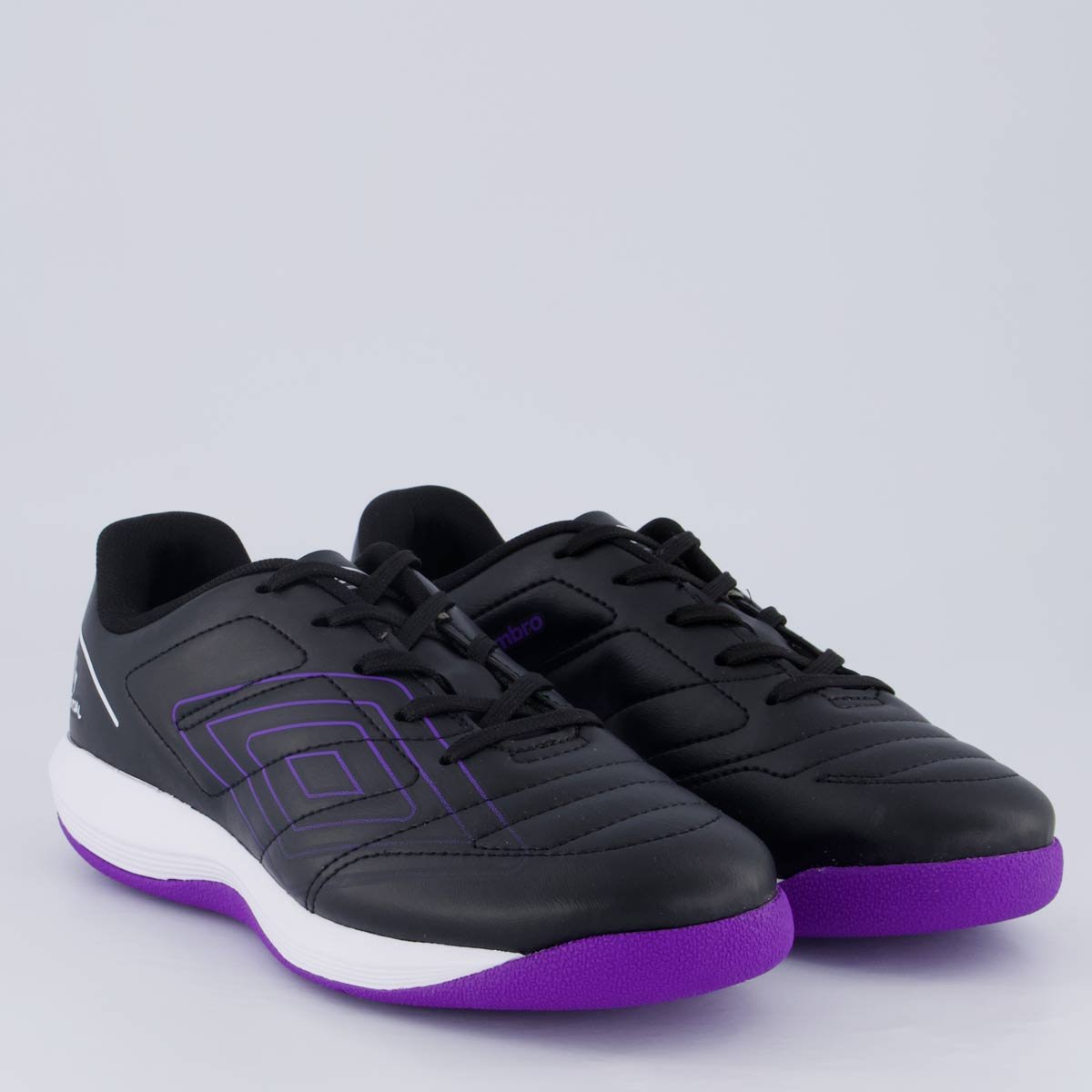 Chuteira Umbro BR Futsal Juvenil Preta e Roxa Preto/Roxo 2