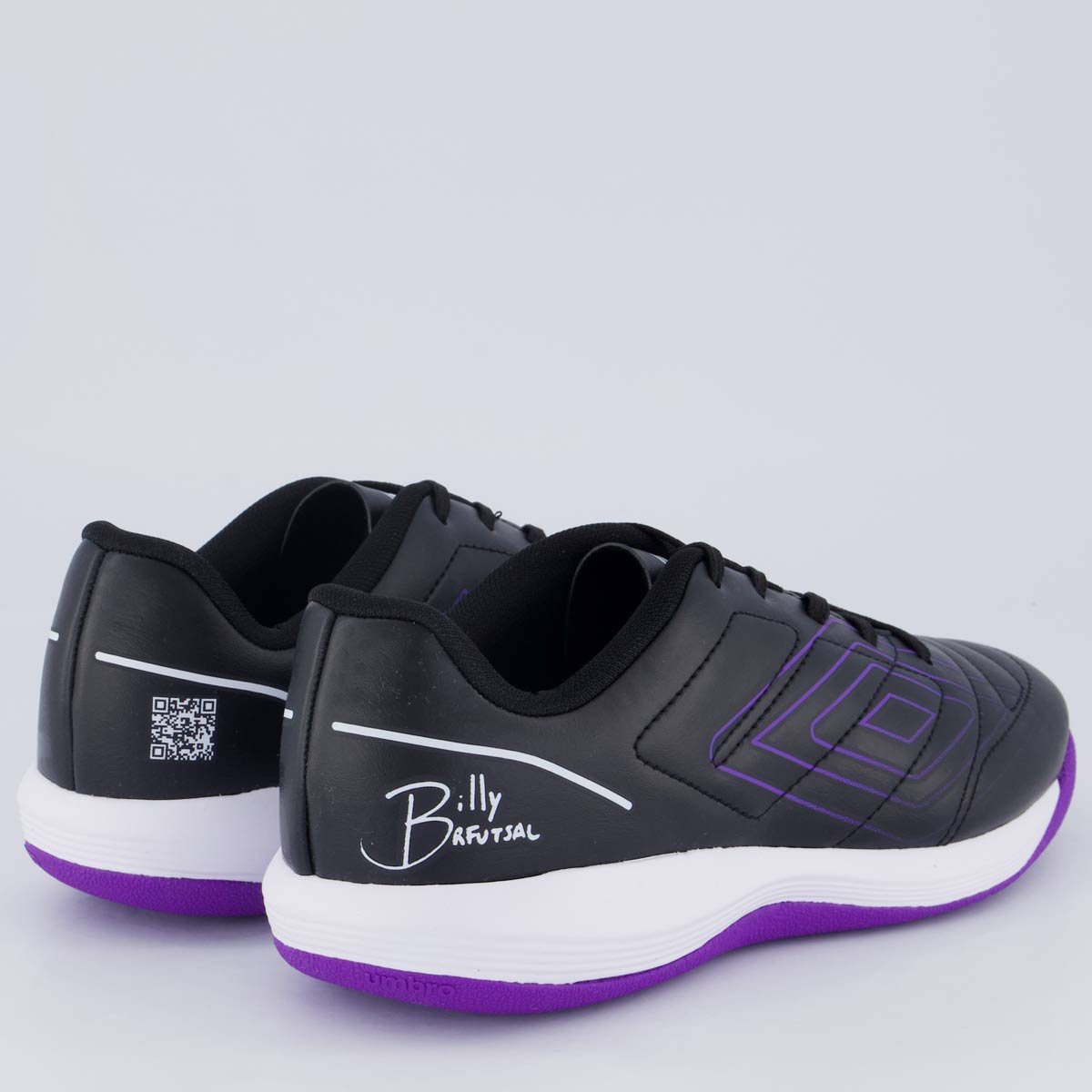 Chuteira Umbro BR Futsal Juvenil Preta e Roxa Preto/Roxo 3